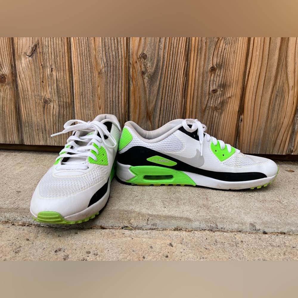 Nike Air Max 90G ‘Flash Lime’ White Grey Golf Shoes Men’s 10.5